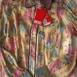 RARE - Diesel Floral Button-Up Blouse